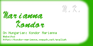 marianna kondor business card